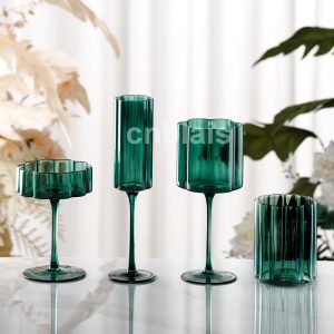 Handcrafted Stripe & Petal Crystal Glassware Collection